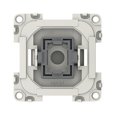 Vienpolis jungiklis, su varžt. užspaudėjais, 16A, 250V~, 10mm, Minima, RAL9010