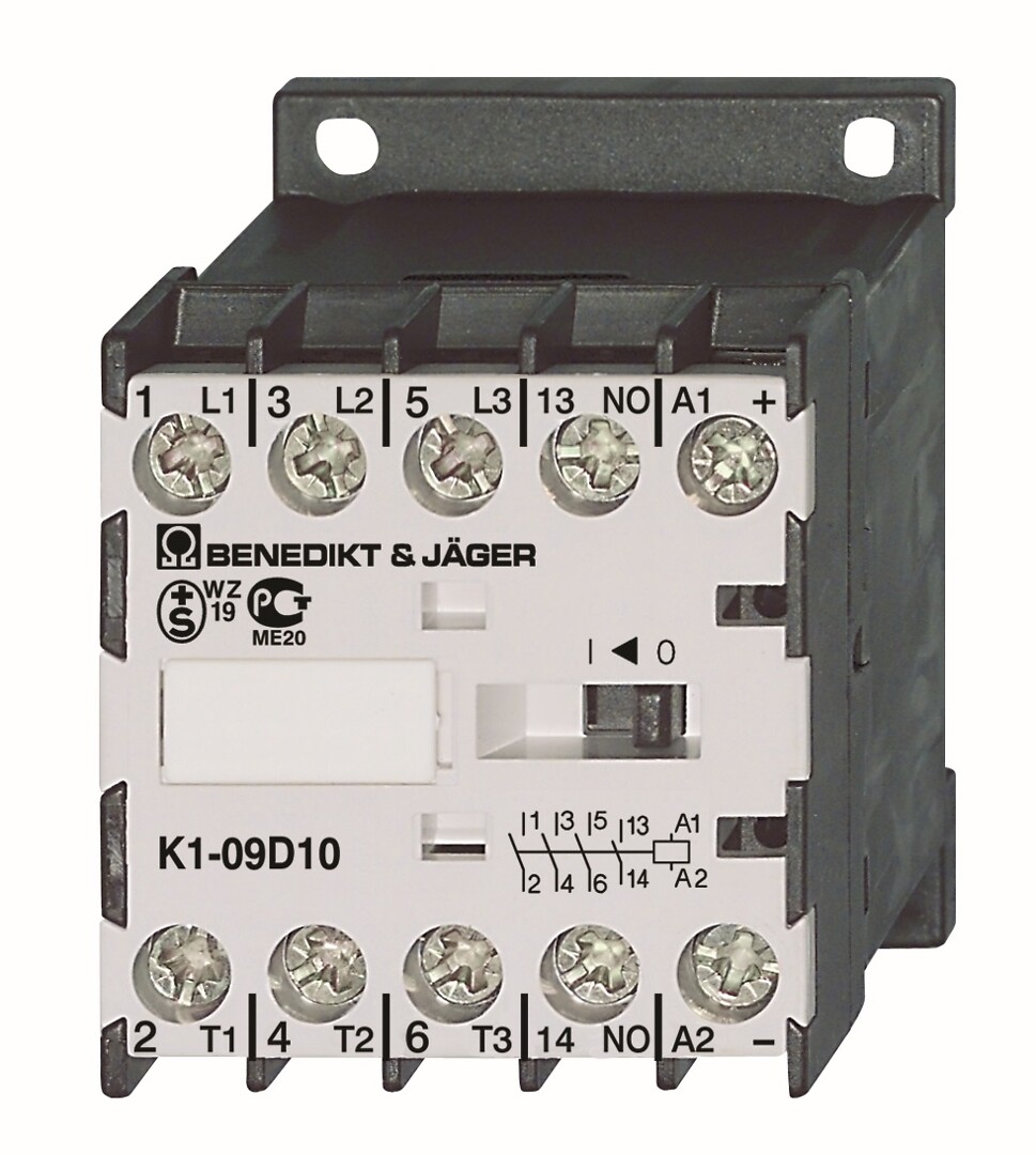 Mini kontaktorius, 4kW, 3~400V, ritė 24V= DC