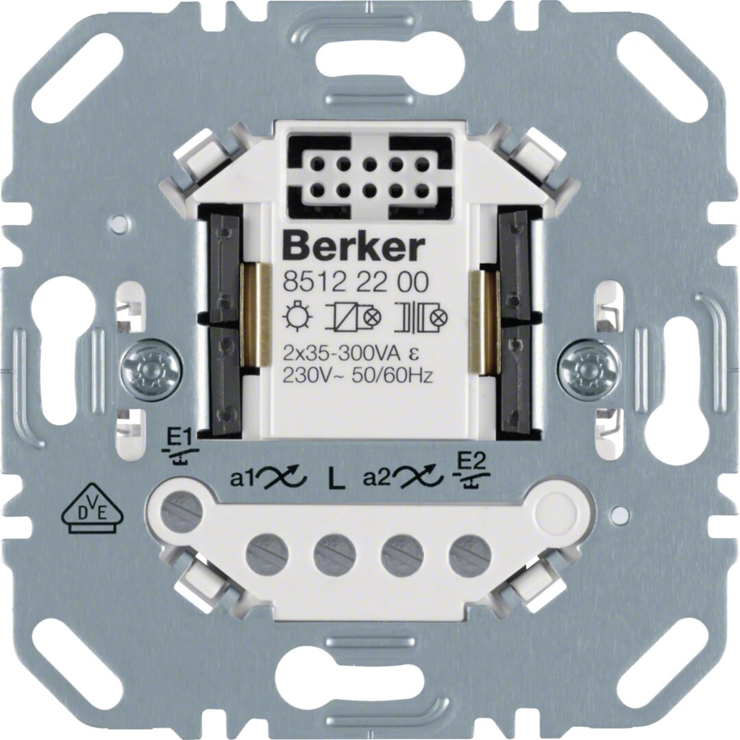 Elektroninis komutacinis įdėklas, 2 gr. jungiklis, tinka ir KNX Radijas, Berker