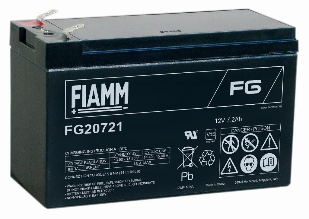 Švino rūgštinė baterija FG20721, 12V 7,2Ah