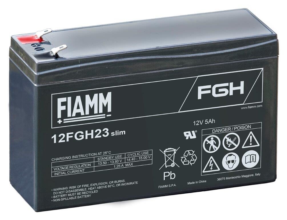 Švino rūgštinė baterija 12FGH23slim, 12V 5Ah