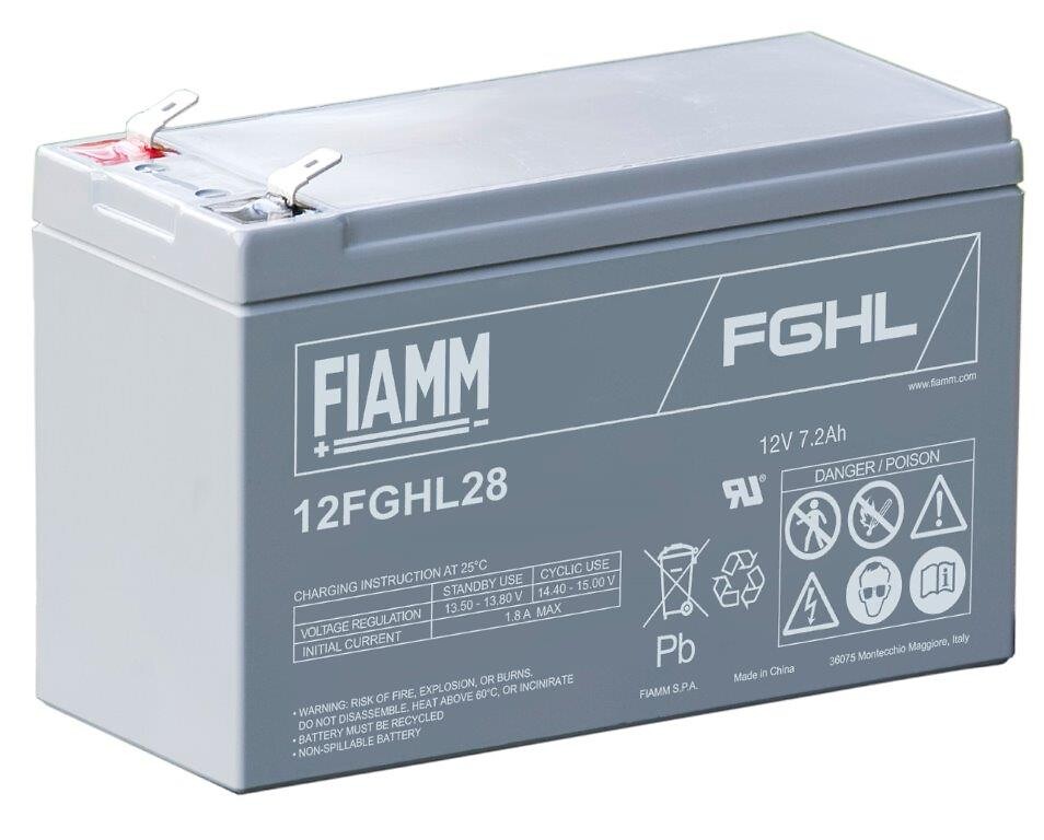 Švino rūgštinė baterija 12FGHL28, 12V 7,2Ah