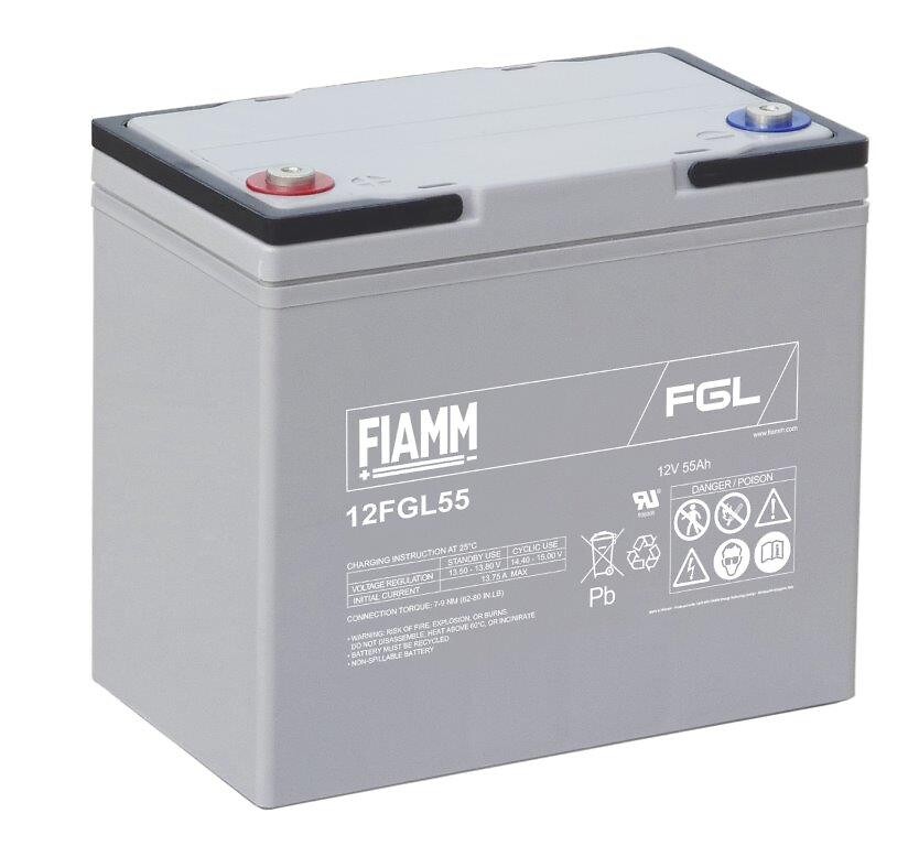 Švino rūgštinė baterija 12FGL55, 12V 55Ah