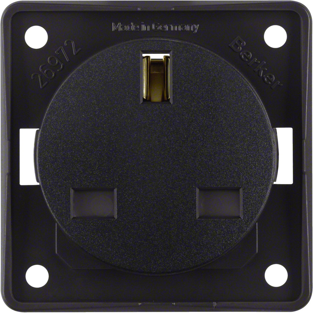 Lizdas "Safety Plus" Britanijos standartas Berker Flow, rudas matinis