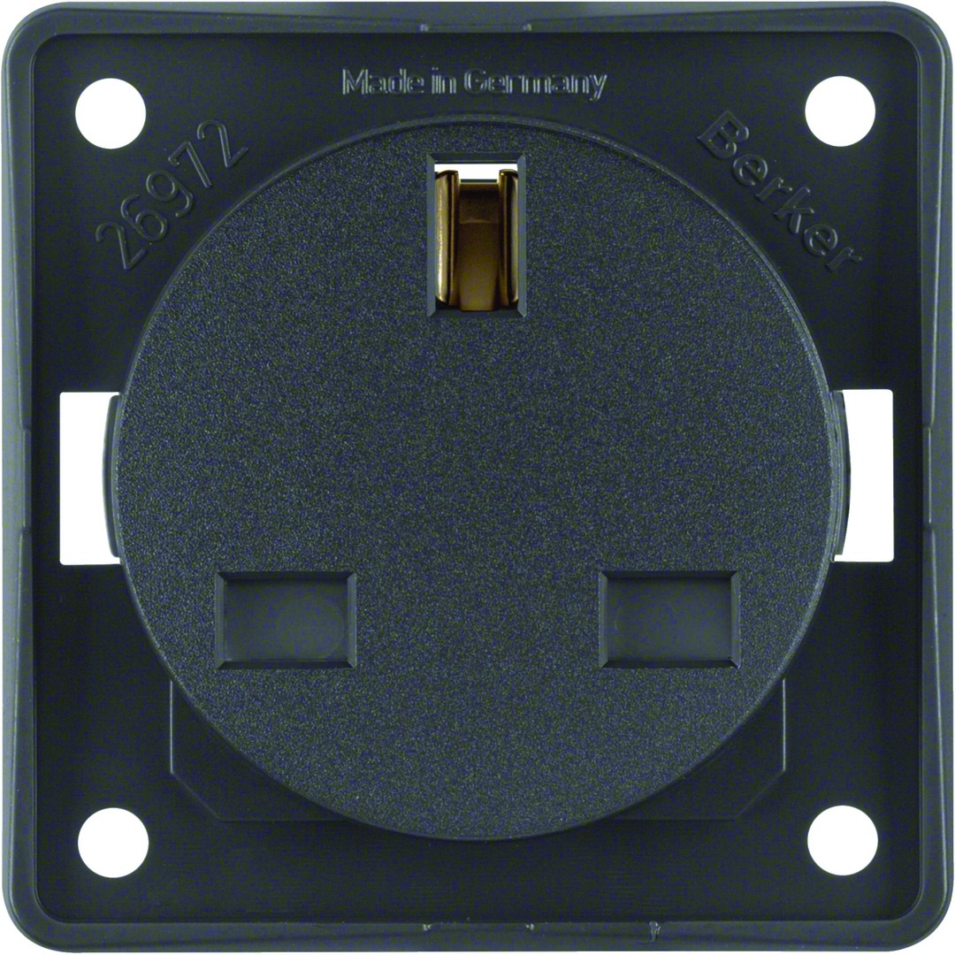 Lizdas "Safety Plus" Britanijos standartas Berker Flow, antracitas matinis