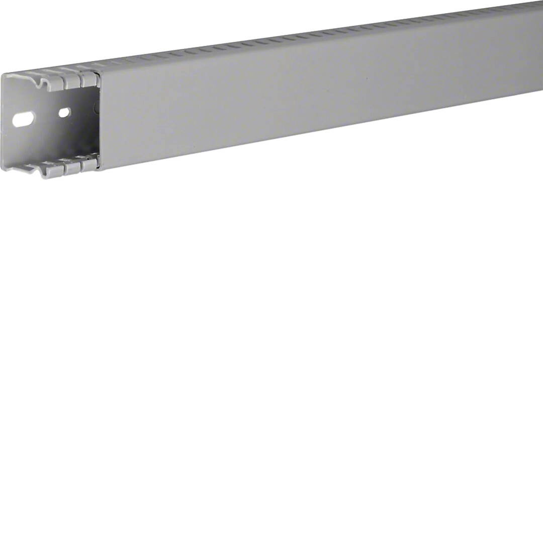 Perforuotas instaliacinis kanalas, 30×40 mm, PVC, BA6, pilkas RAL7030