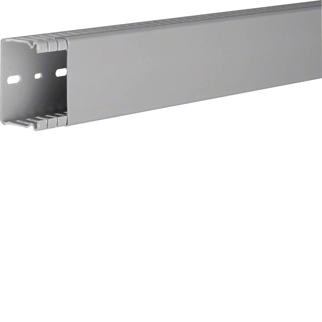 Perforuotas instaliacinis kanalas, 40×60 mm, PVC, BA6, pilkas RAL7030