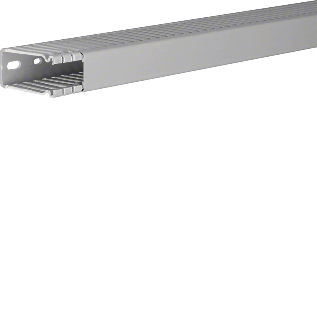 Perforuotas instaliacinis kanalas, 60×25 mm, PVC, BA6, pilkas RAL7030