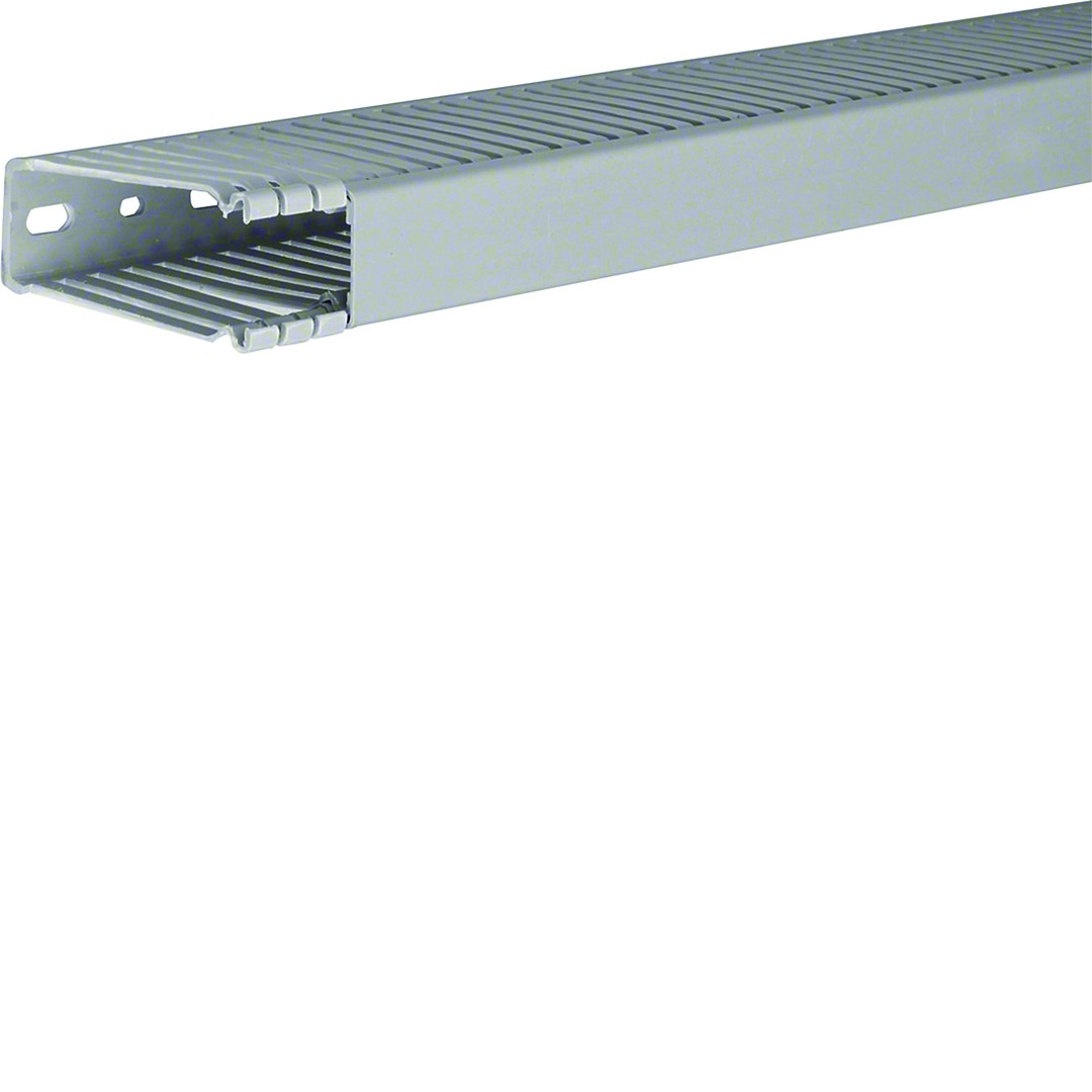 Perforuotas instaliacinis kanalas, 80×25 mm, PVC, BA6, pilkas RAL7030