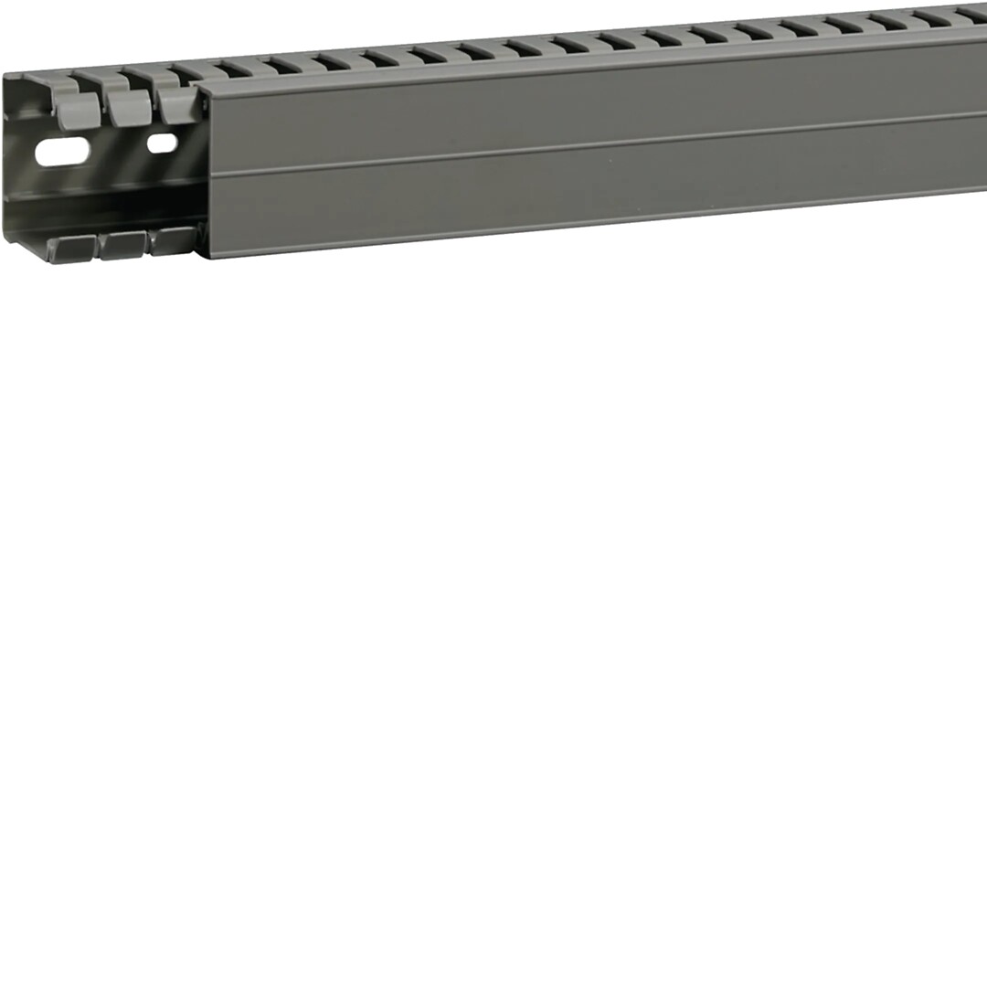 Perforuotas instaliacinis kanalas 40×40 mm, PVC, BA7A, pilkas RAL7030