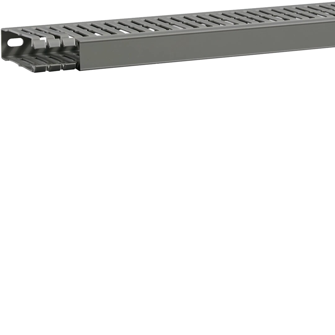 Perforuotas instaliacinis kanalas 80×25 mm, PVC, BA7A, pilkas RAL7030