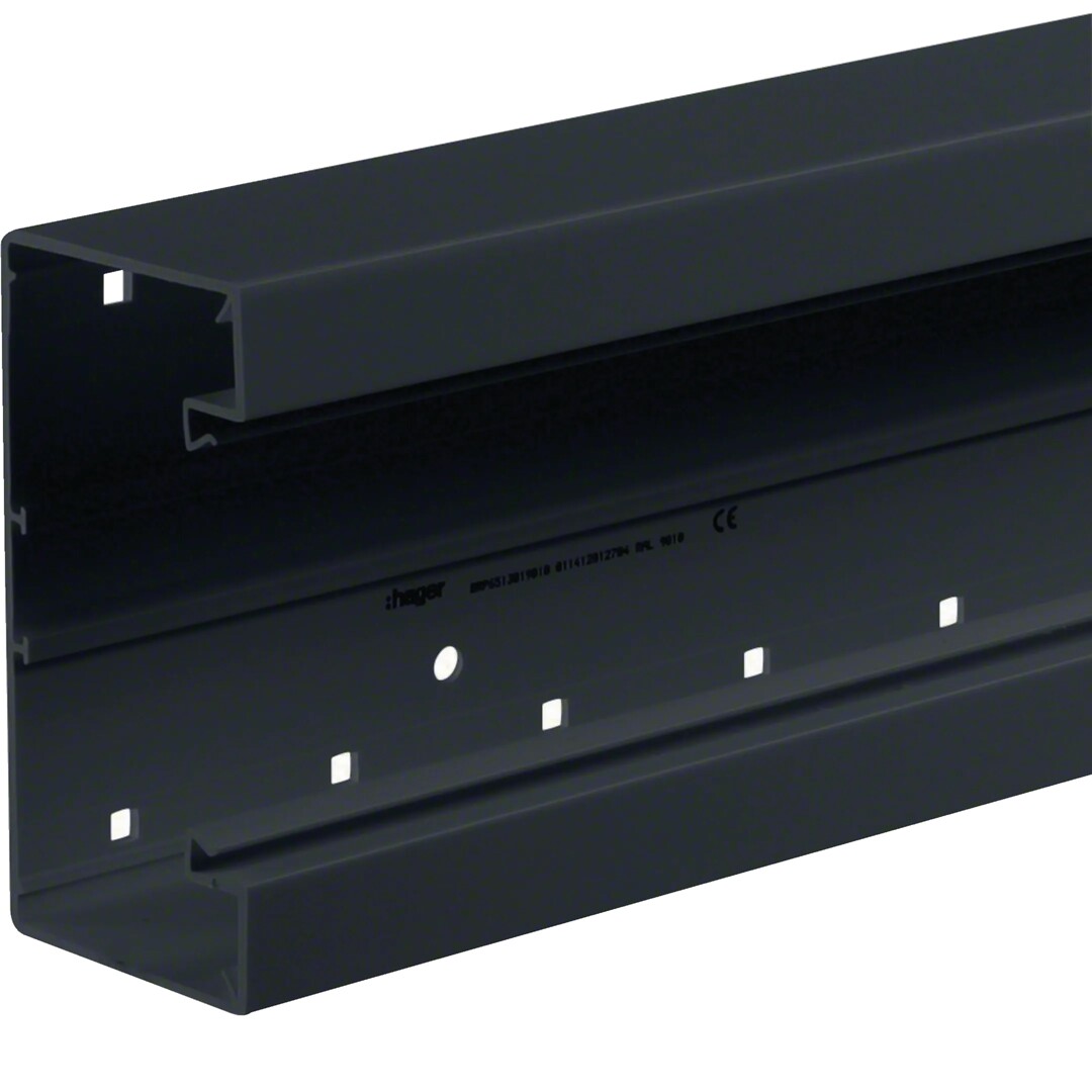 Kanalas PVC, 65×130 mm, pagrindas, BRP, RAL9011