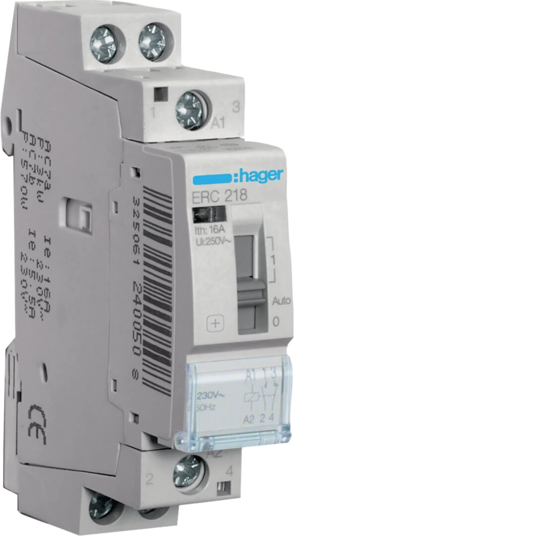 Tarpinė relė, modulinė, 16A, 1NA+1NU, 230V ~50/60Hz, 1 modulis