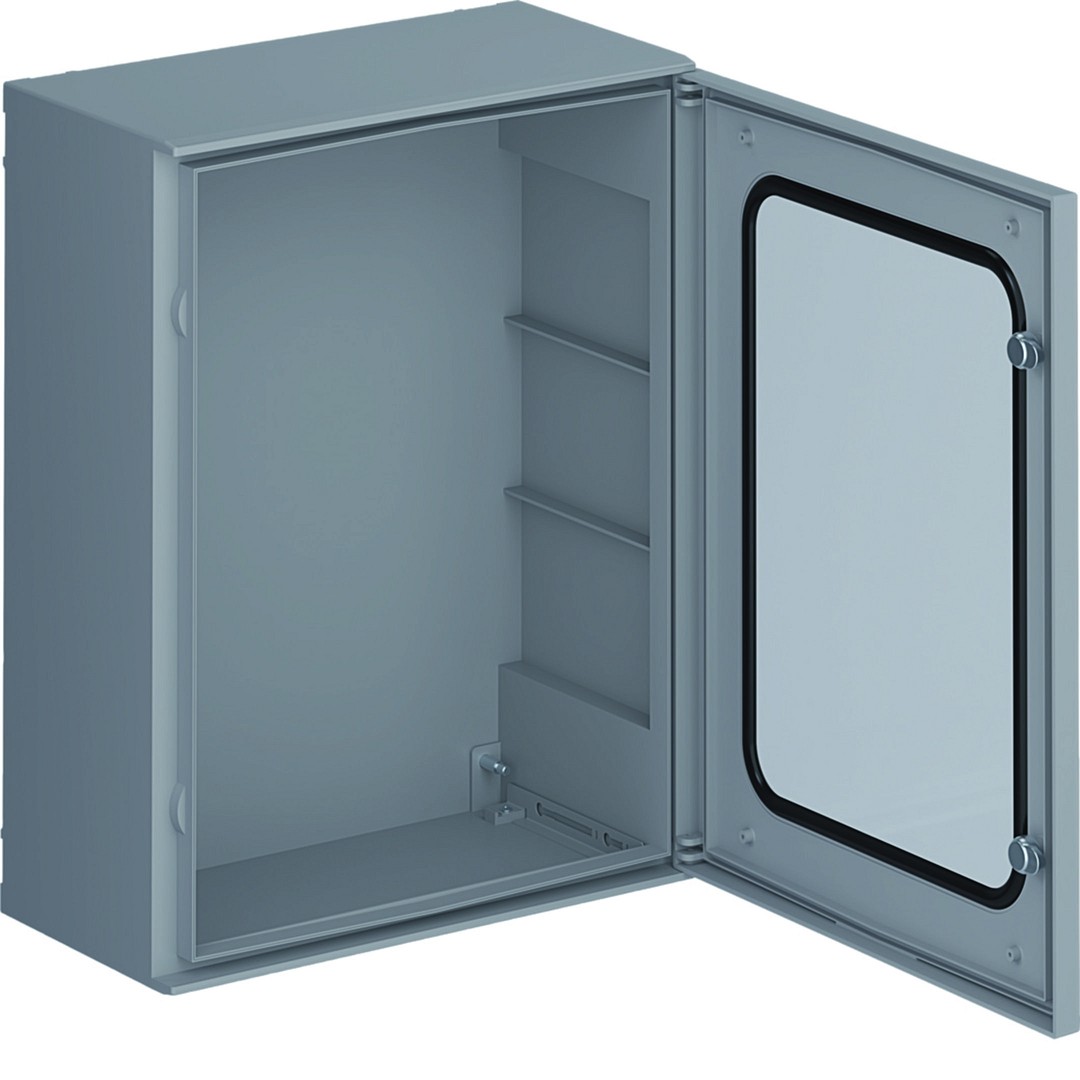 Skydas Orion Plus su skaidr. dur., poliesterio, 650x500x250mm, IP65, be mont. pl