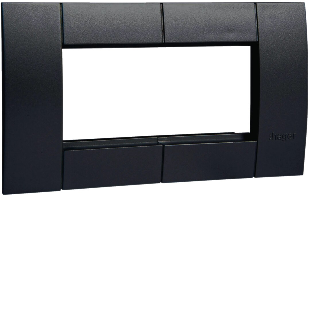 Dvigubas rėmas 45×45 standartui, juodas, RAL9011