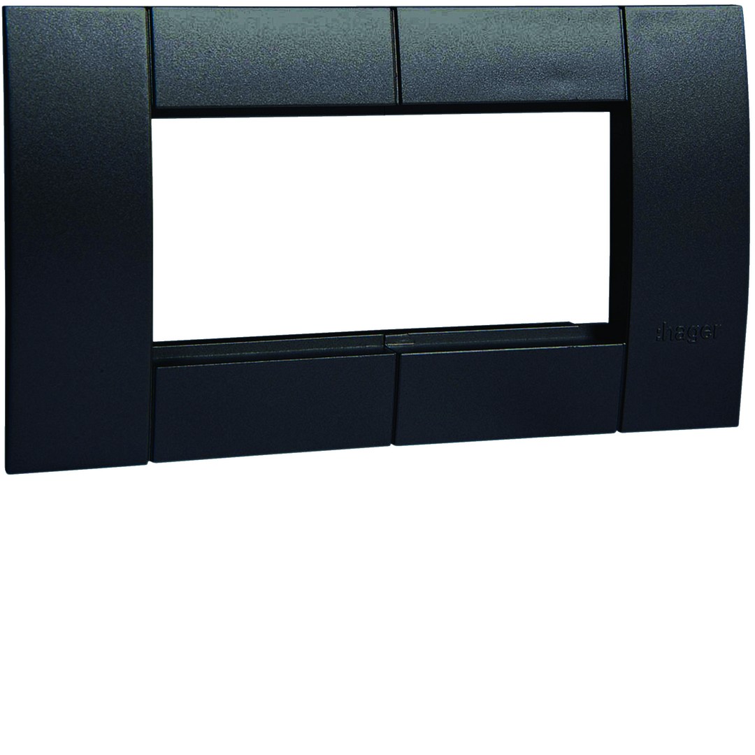 Dvigubas rėmas 45×45 standartui, juodas, RAL9011