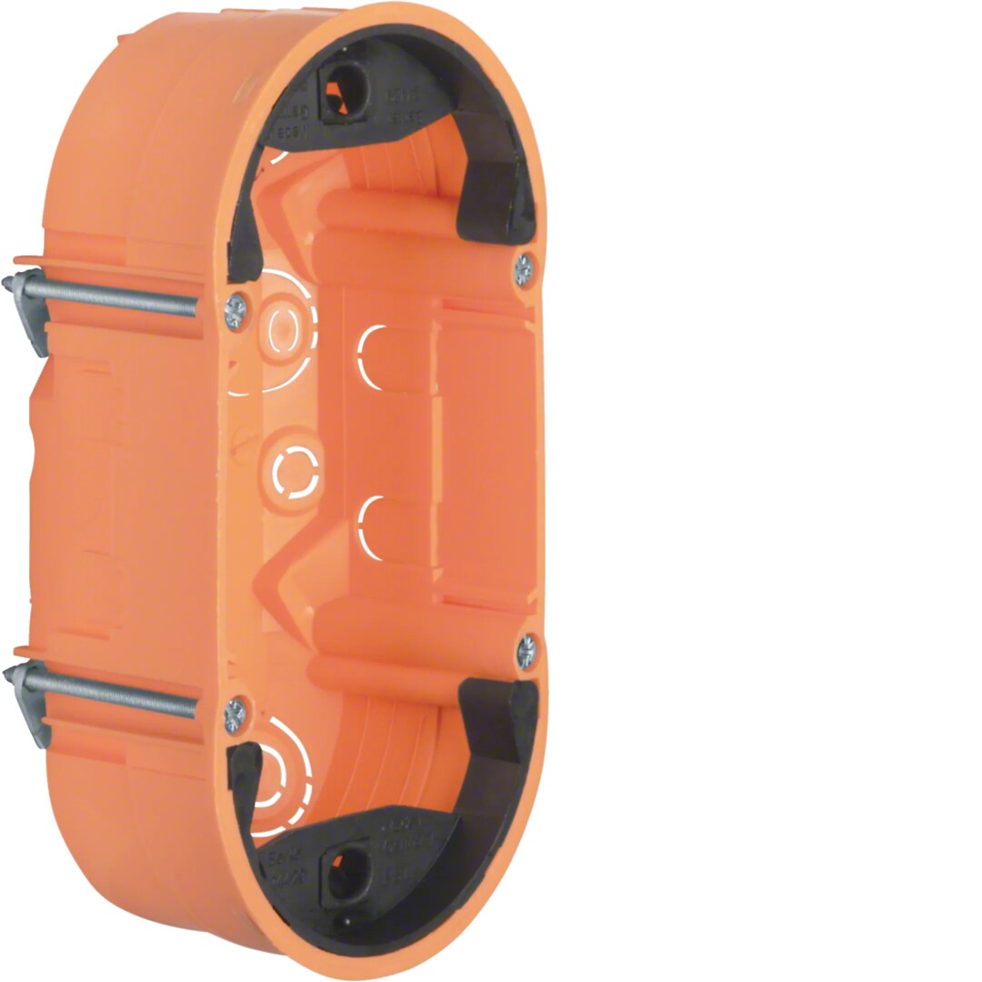 Potinkinė sieninė dėžutė 2- guba, Berker TS Sensor, oranžinė