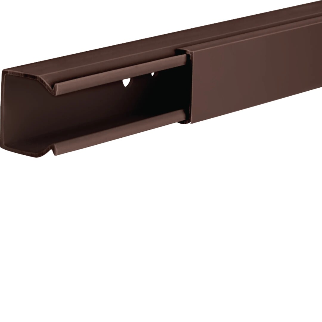 Kanalas PVC su dangčiu, 25×25 mm, rudas, RAL8014