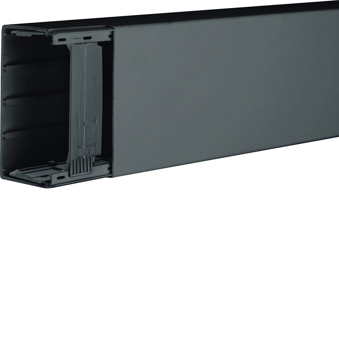 Kanalas PVC su dangčiu, 60×110 mm, juodas, RAL9011