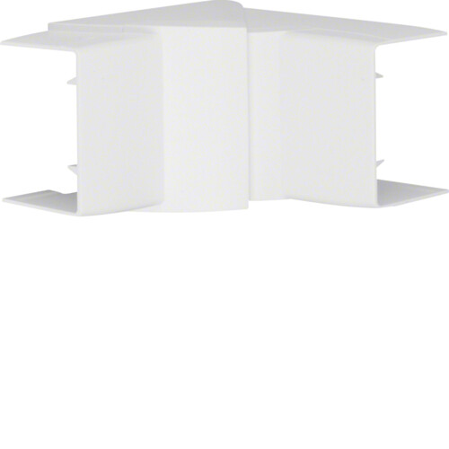 Kanalo PVC su dangčiu, 40×60 mm, lankstus vidinis kampas, baltas, RAL9010
