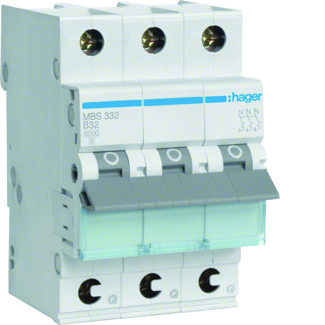 Automatiniai jungikliai QC 3 P 6kA B kreivė 32A QC