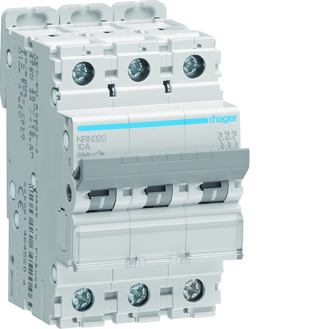 Automatinis jungiklis, 3P, 25kA, C-20A, 3 moduliai