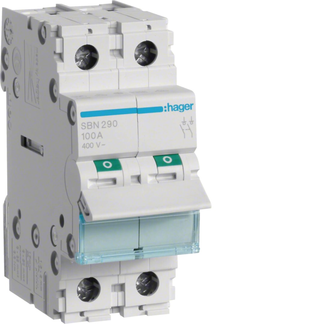 Modulinis jungiklis, 2P, 100A, 230V, 2 moduliai, AC tipas