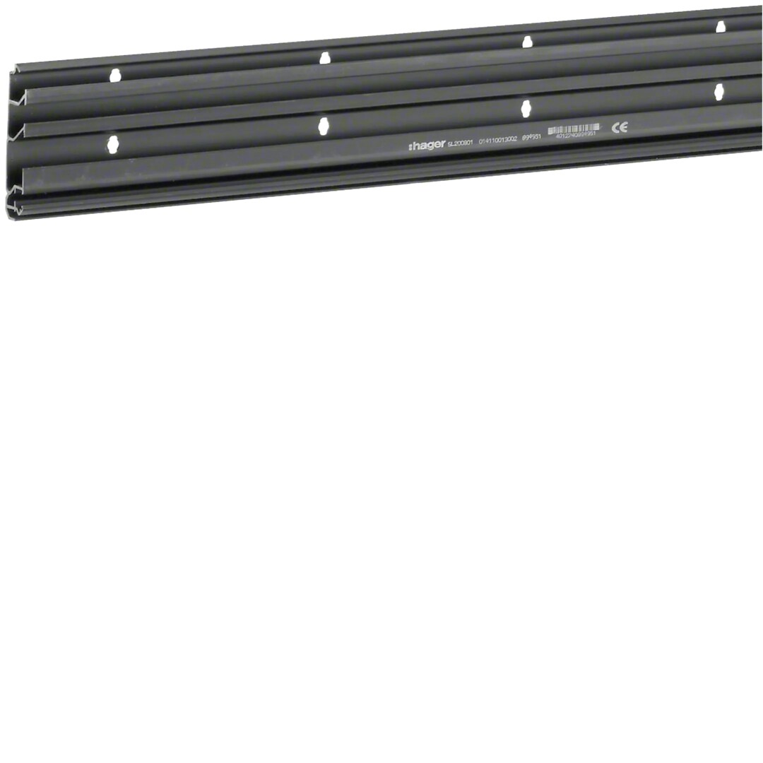 SL grindjuostinio kanalo pagrindas, 20×80 mm, juodas