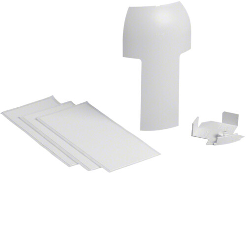 Adapteris kampiniam kanalui, EK40040, 20×80 mm, baltas, RAL9010