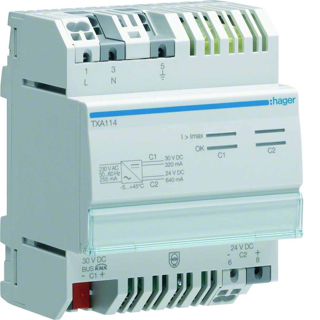 Maitinimo blokas, 1x 30V DC + 1x 24V DC