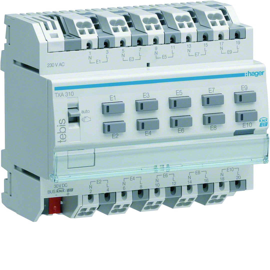 KNX binarinis įėjimų modulis,10 kanalai, 230V
