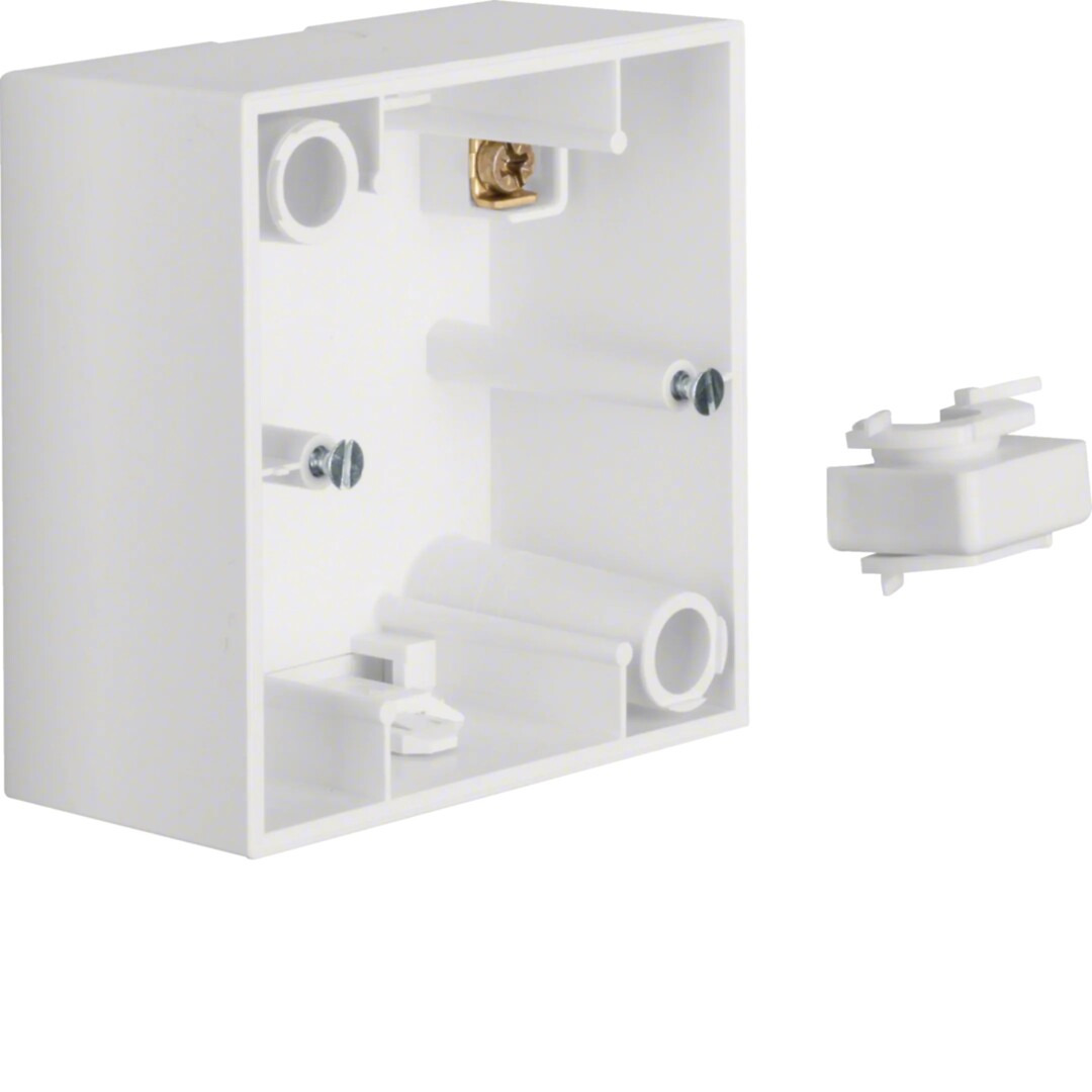 Adapteris su dugnu, 1-vietis, v/t., Berker S1/Q3, baltas matinis
