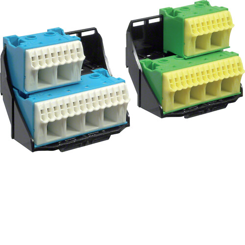 Träger m. 2×28 PE/N-Klemmen,QuickConnect