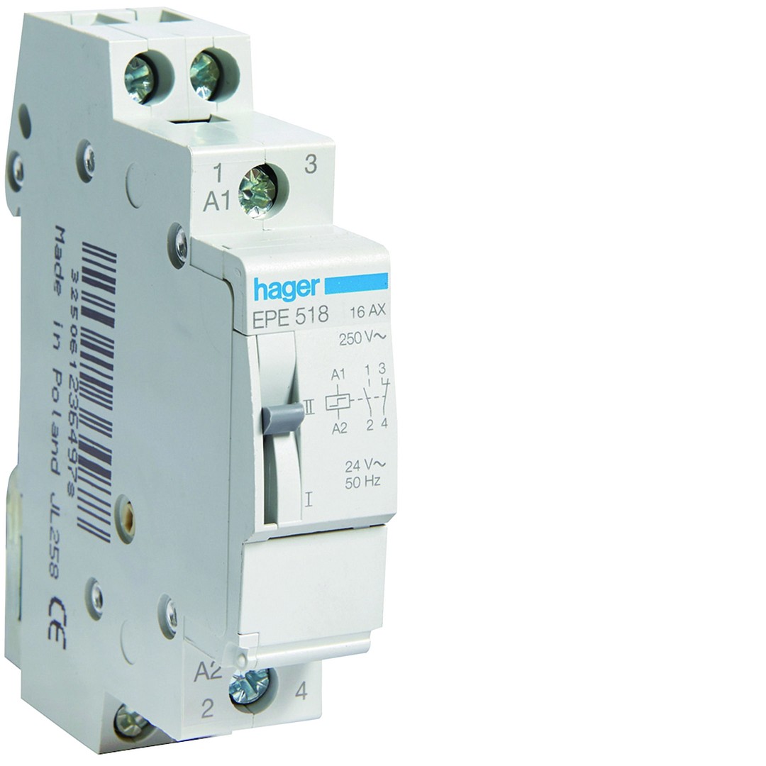 Impulsu relejs, 24V/16A, 1NO/1NC