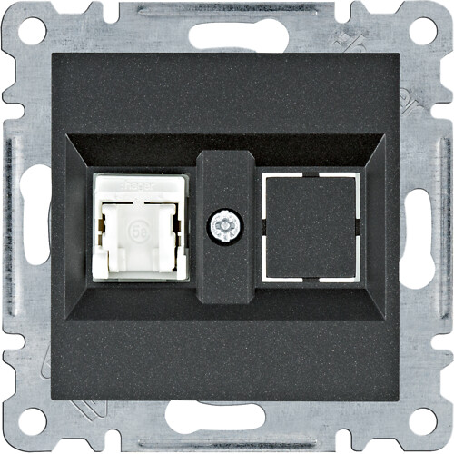 1xRJ45 Cat.5e UTP, melns