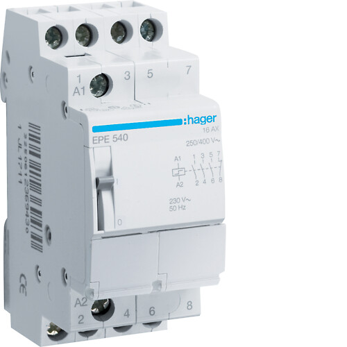 Impulsu relejs, 230V/16A, 4 NO