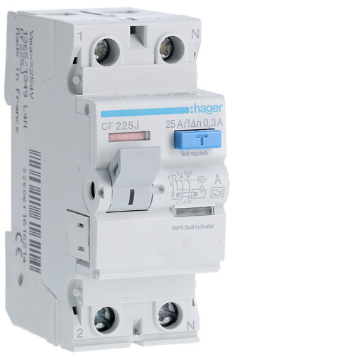 Strāvas noplūdes automāts 2x25A 300mA A – tips
