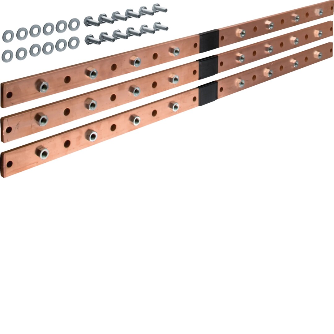 CU kopne, universN, 40x10mm, 4 lauki, 8 atvienošanas sloksnēm NH1-3, (3 gab.)