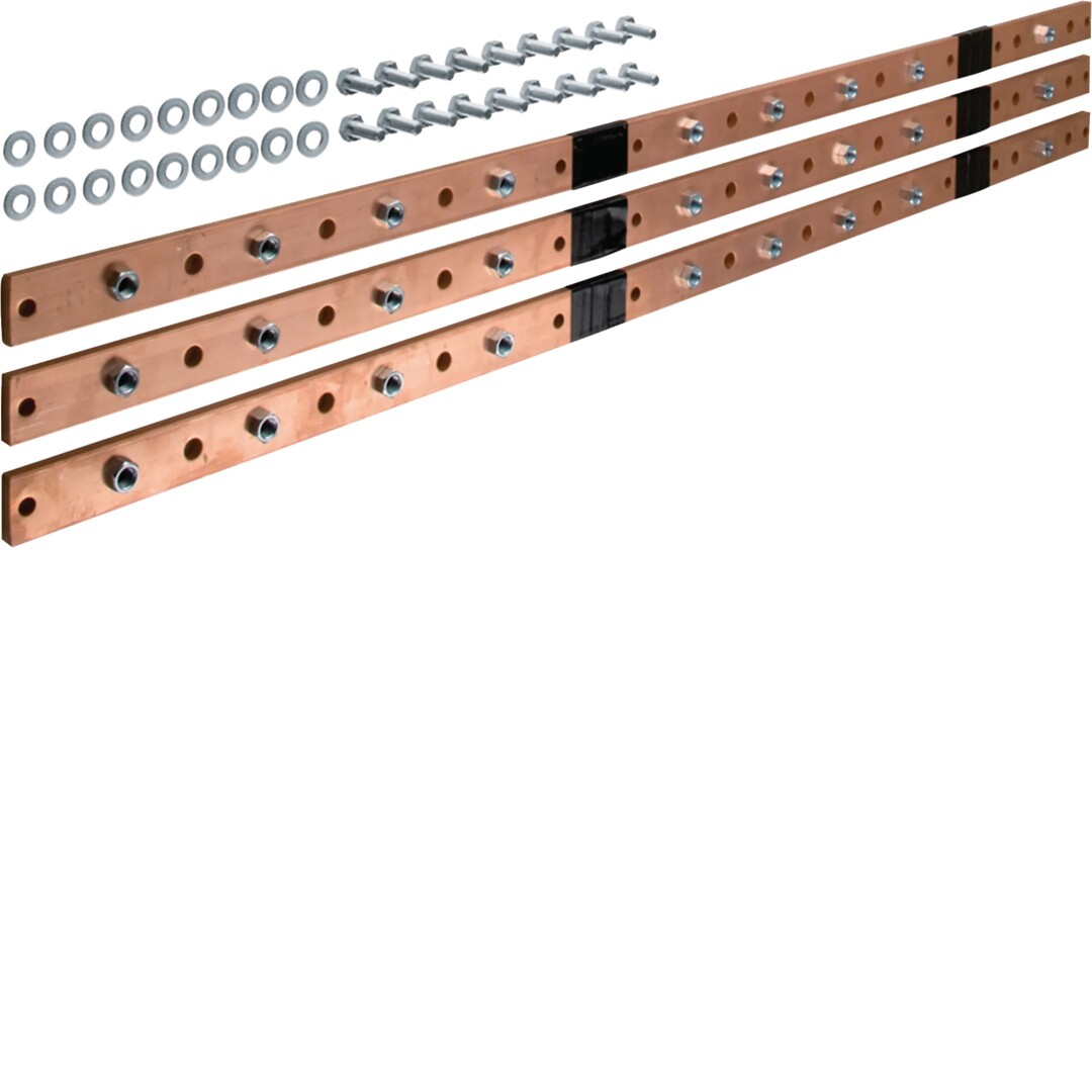 CU kopne, universN, 40x10mm, 5 lauki, 9 atvienošanas sloksnēm NH1-3, (3 gab.)