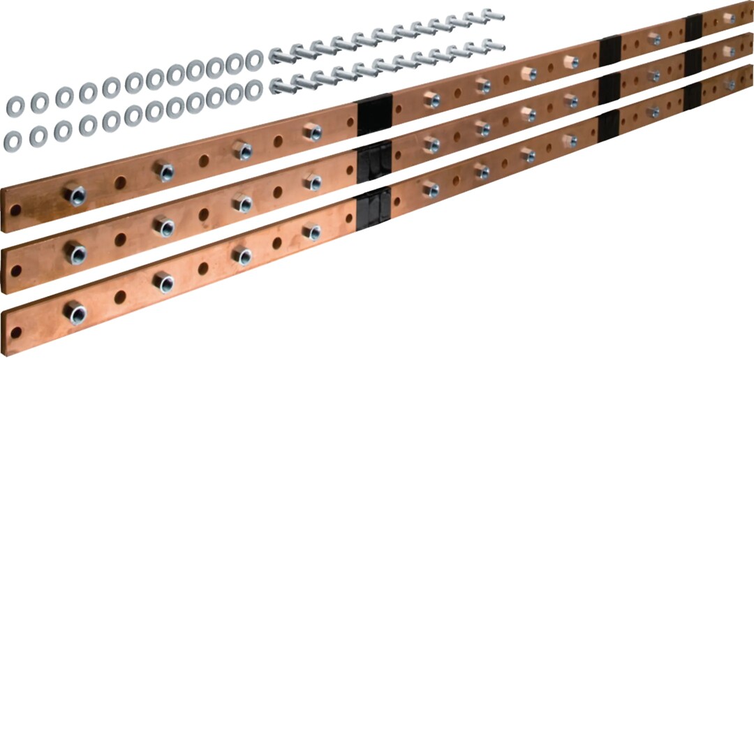 CU kopne, universN, 40x10mm, 6 lauki, 9 atvienošanas sloksnēm NH1-3, (3 gab.)