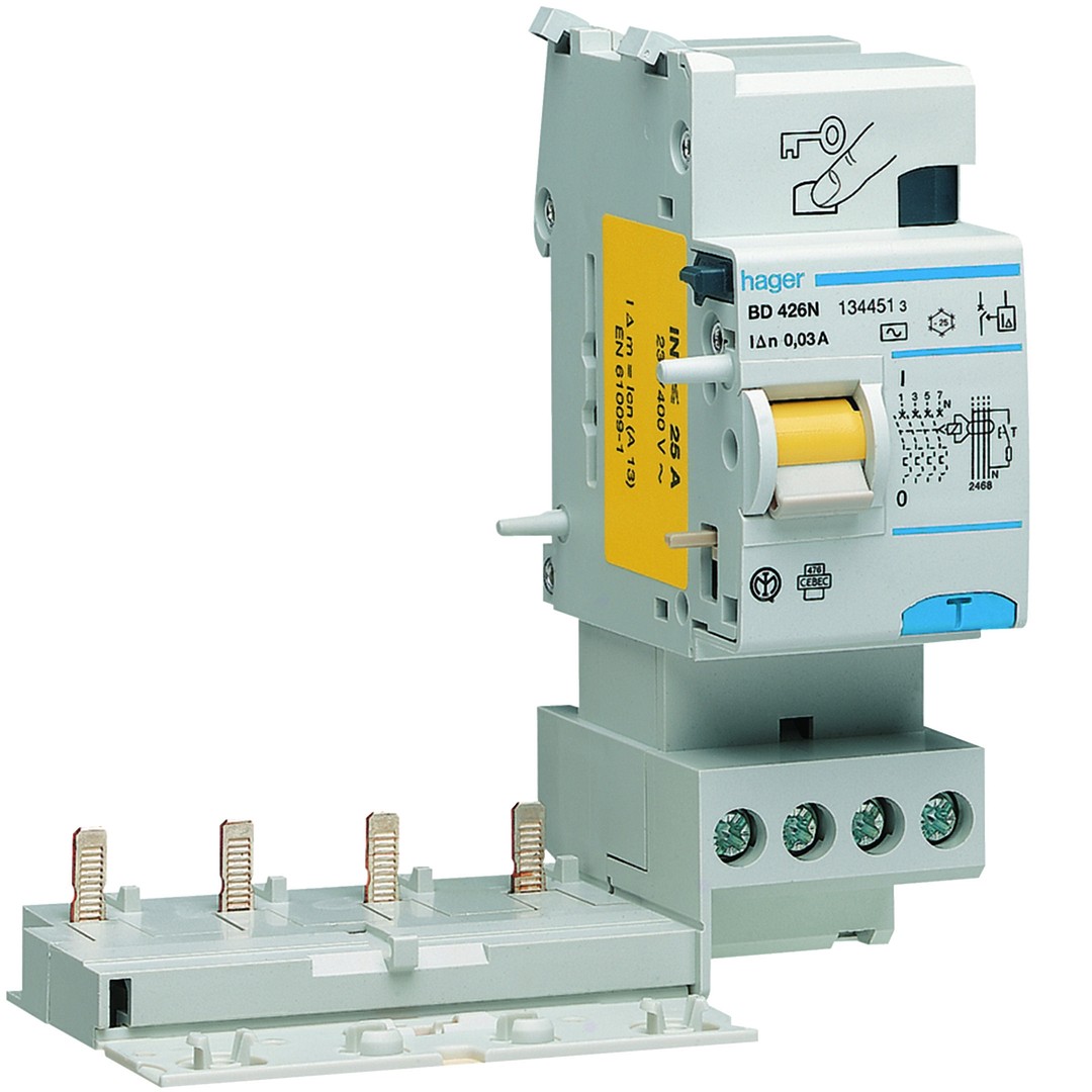 Noplūdes bloks 4P 25A 30mA AC – tips