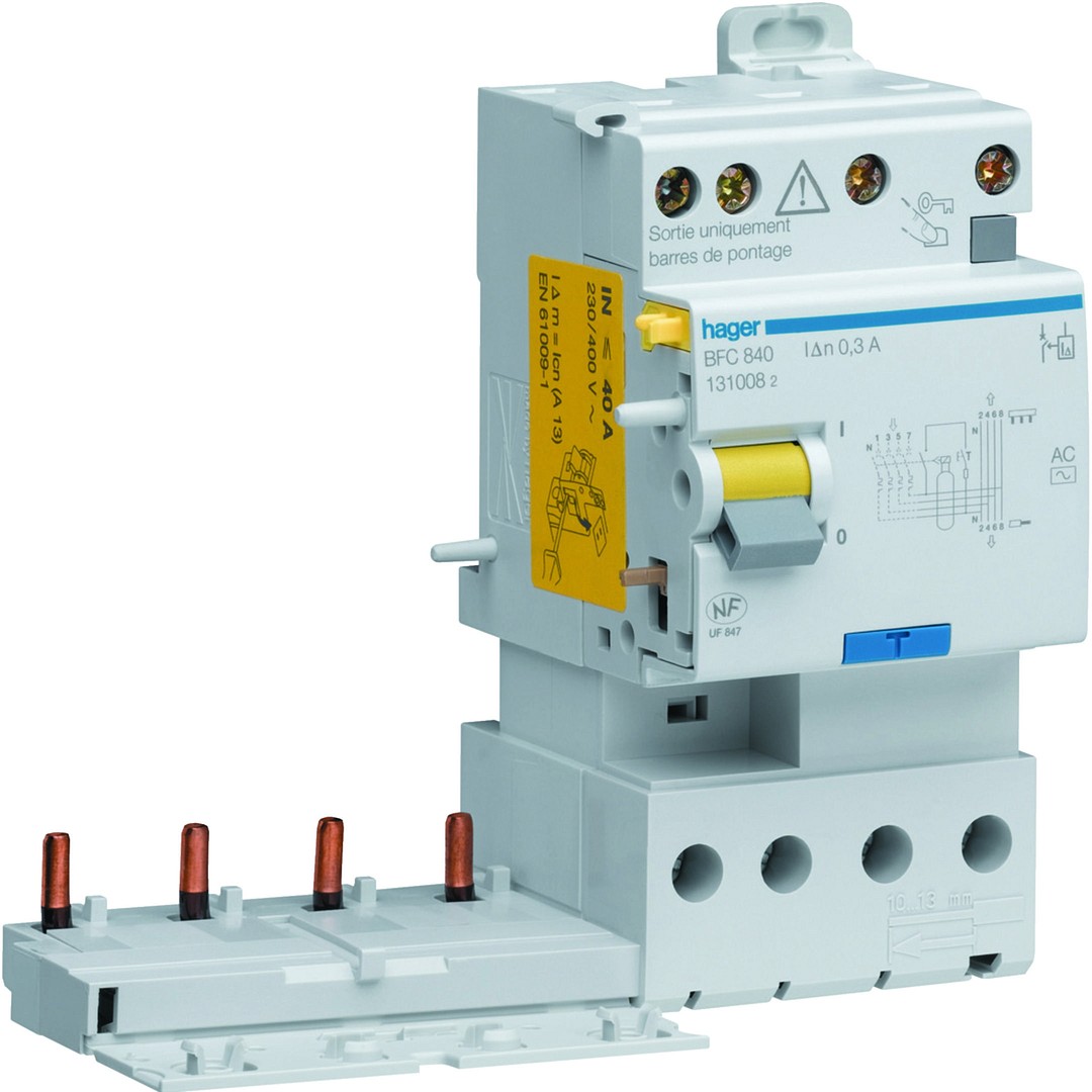 Noplūdes bloks 4P 40A 30mA AC – tips