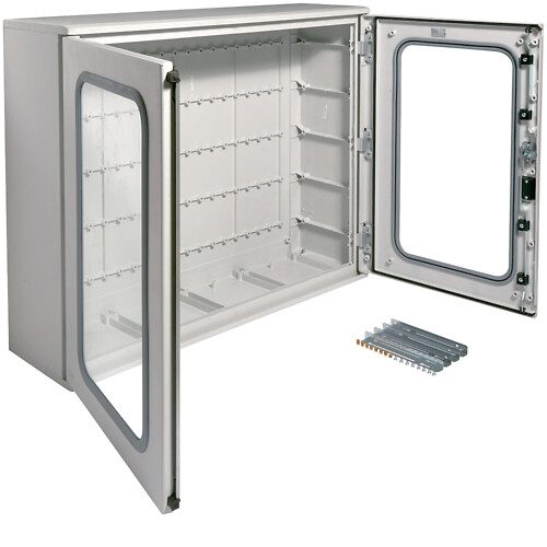 Skapis Orion Plus Polyester ar stikla durvīm 850x1100x300 mm