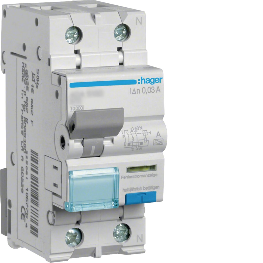 Kombinētais automāts 10kA C-6A 30mA, A – tips
