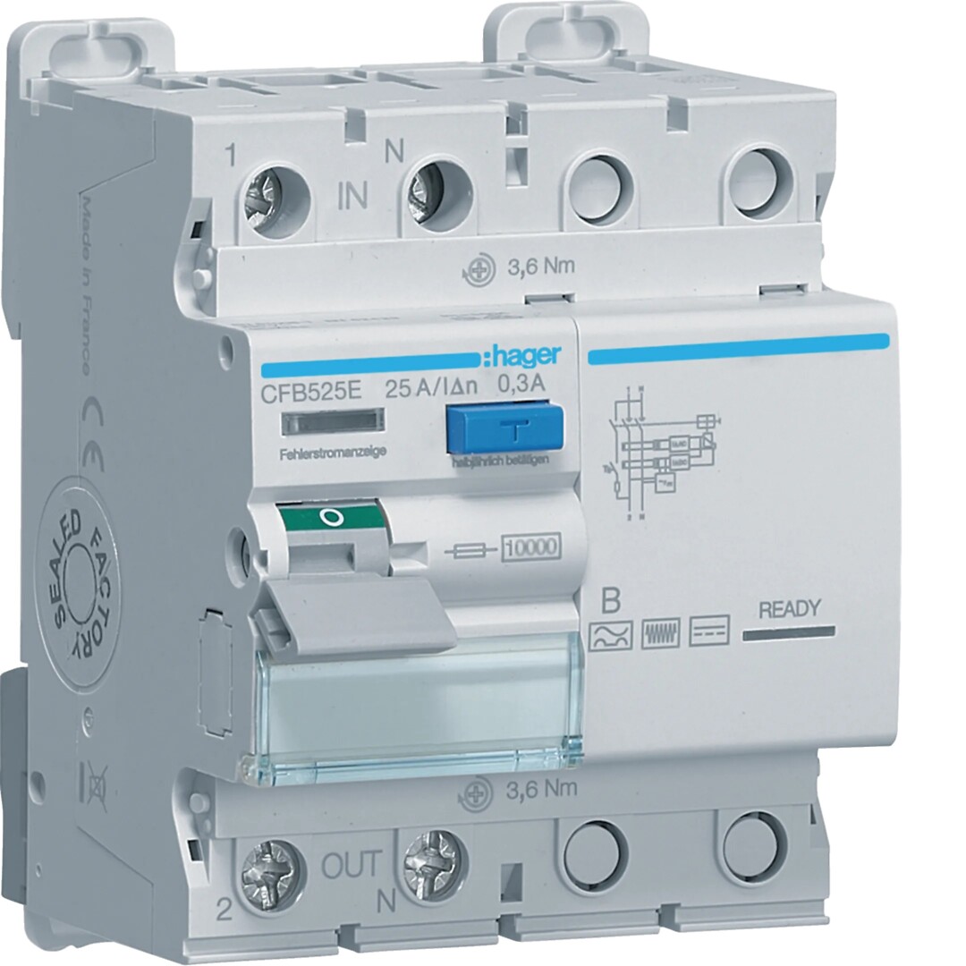 Noplūdstrāvas automāts RCCB 1P+N 25A 300MA B