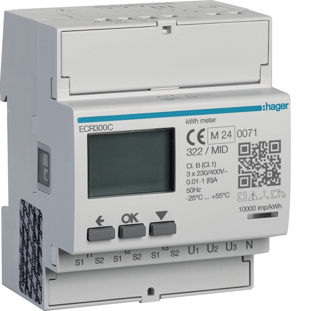 3PH Skaitītājs caur strāvmaini 1-5A 4M MODBUS MID