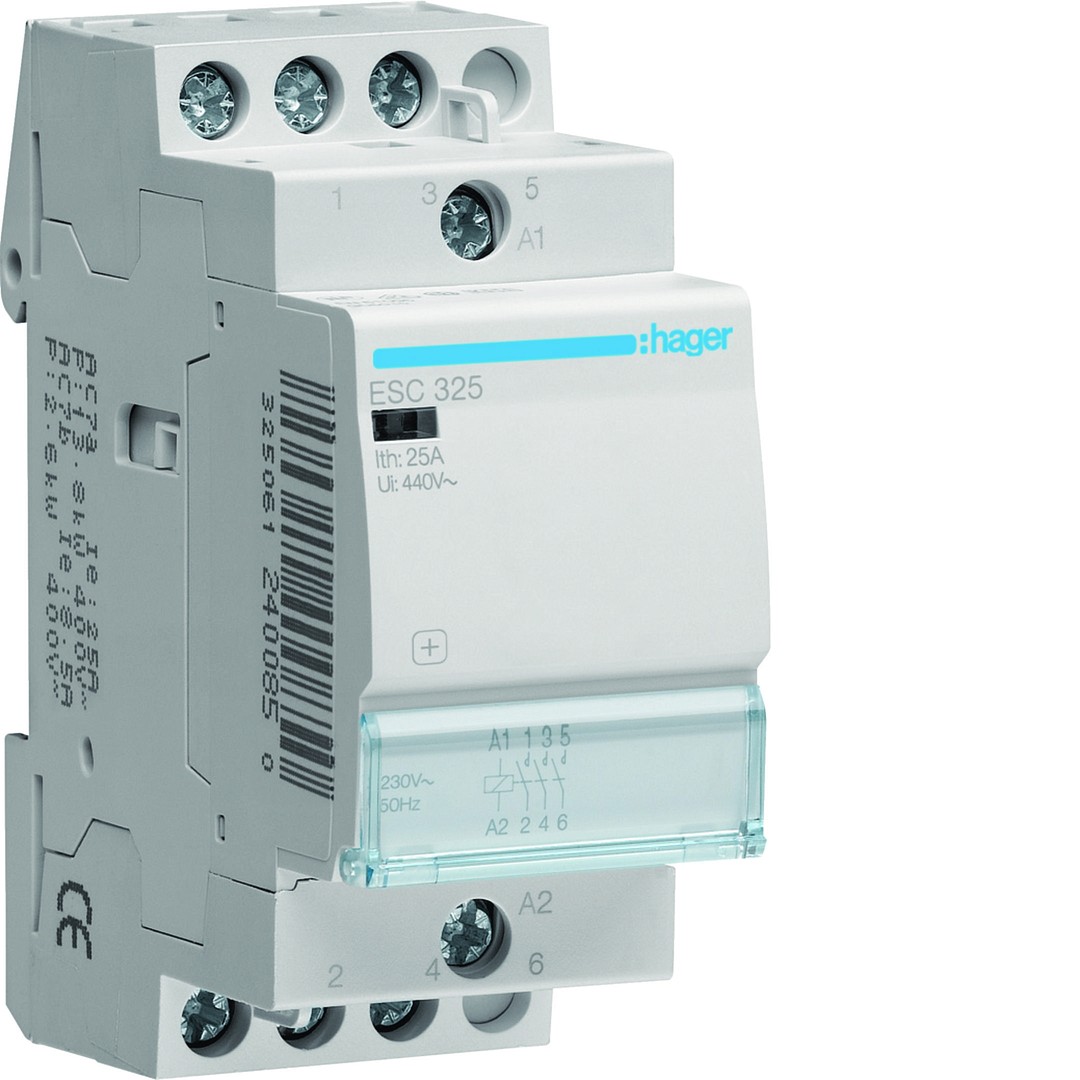 Kontaktors 25A, 3NO, 230V