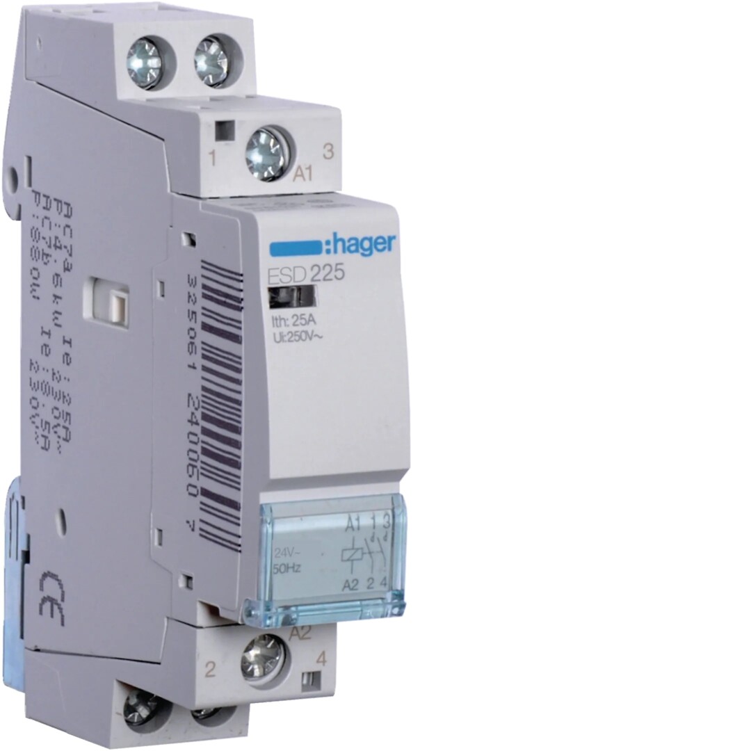 Kontaktors 25A, 2NO, 24V