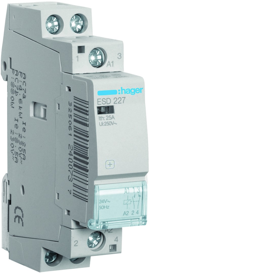 Kontaktors 25A, 1NO+1NC, 24V