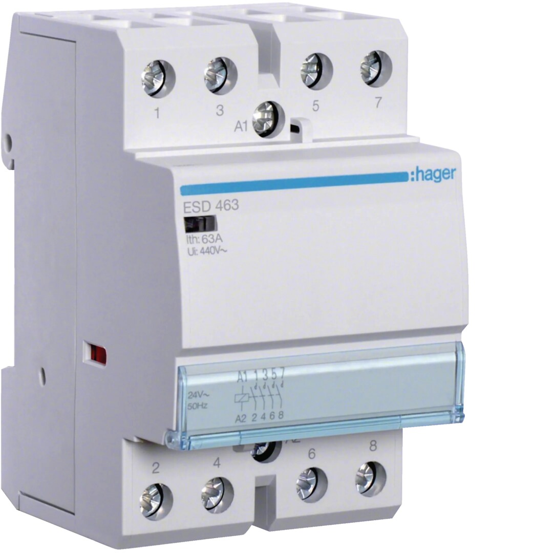 Kontaktors 63A, 4NO, 24V